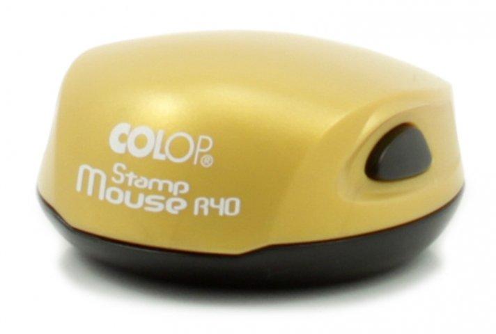 Полуавтоматическая оснастка Colop Stamp Mouse R40 для клише печати &#248;40 мм, корпус желтый - фото 2 - id-p131171523