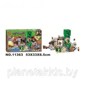 Конструктор Lari 11363 Minecraft Шахта Крипера (аналог Lego Minecraft 21155) 852 детали - фото 1 - id-p131190179