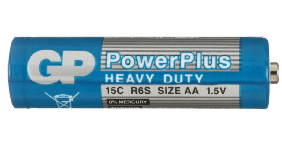 Батарейка солевая GP PowerPlus AA, R6S, 1,5V - фото 1 - id-p131175947