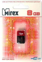 Флэш-накопитель Mirex Arton 8Gb, корпус черно-красный