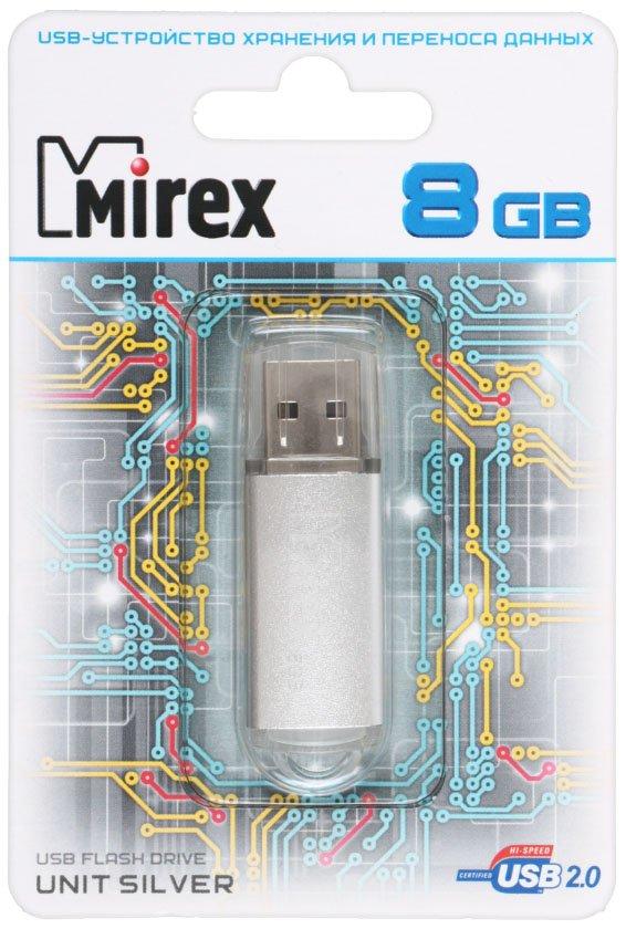 Флэш-накопитель Mirex Unit 8Gb, корпус серебристый - фото 3 - id-p131173720