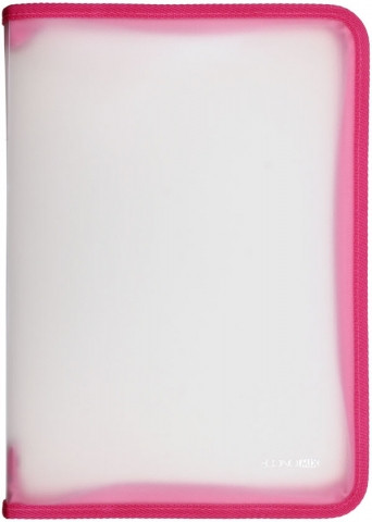 Папка пластиковая на молнии Economix толщина пластика 0,5 мм, прозрачная с розовым - фото 3 - id-p131176005