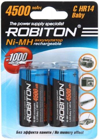 Аккумулятор Robiton C, HR14, 1.2V, 4500 mAh (2 шт. в упаковке) - фото 1 - id-p131172702