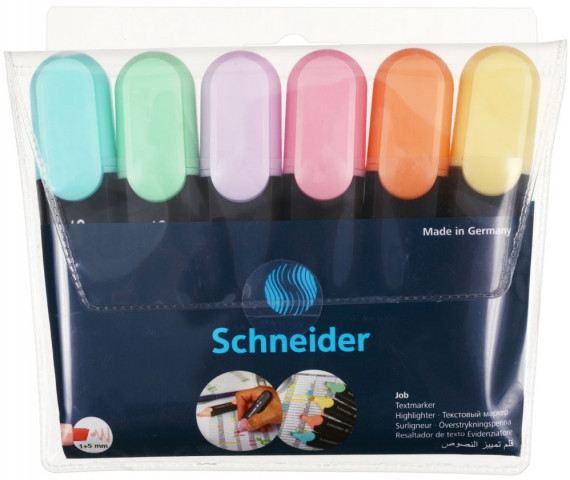 Набор маркеров-текстовыделителей Schneider Job (пастель) 6 цветов - фото 2 - id-p131176034