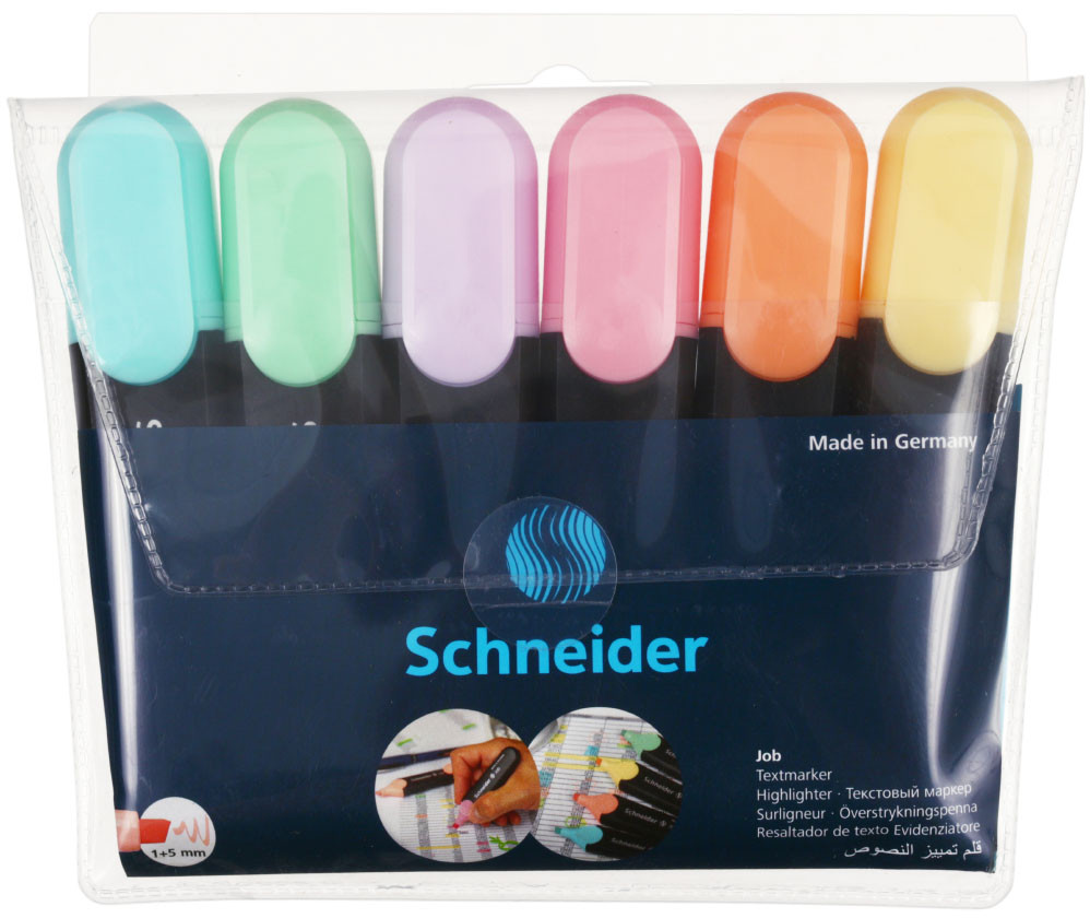 Набор маркеров-текстовыделителей Schneider Job (пастель) 6 цветов - фото 3 - id-p131176034
