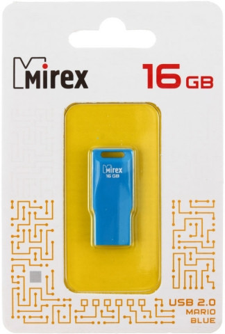 Флеш-накопитель Mirex Mario (Color Blade) 16Gb, корпус синий - фото 1 - id-p131176054