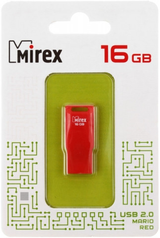 Флеш-накопитель Mirex Mario (Color Blade) 16Gb, корпус красный - фото 1 - id-p131176061
