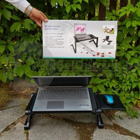 Складной cтолик трансформер для ноутбука  Multifunctional Laptop Table T9 C вентилятором и вентиляцией 