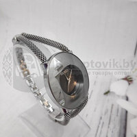 Часы браслет женские Gucci  Серебро / циферблат черный, фото 1