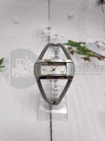 Часы браслет женские СК прямоугольная форма  Серебро, фото 1