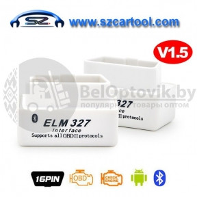Адаптер ELM327 Bluetooth OBD II v1.5, фото 1