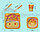 Детская посуда из бамбука из 5 предметов (набор) Bamboo Ware Kids Set. Выбери своего зверька Ёжик, фото 4