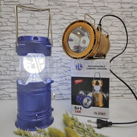 Кемпинговый фонарь с солнечной батареей Mini HL-5700T Синий