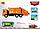 Инерционный мусоровоз "Автопарк", оранжевый, свет, звук, подвижные детали, арт.9623B, фото 4
