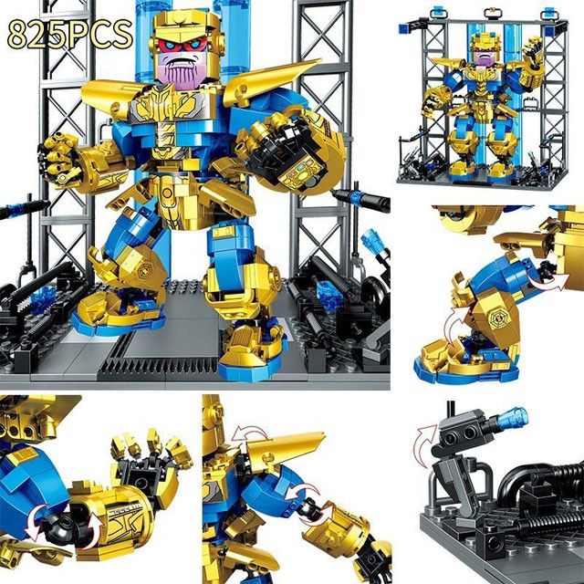 Конструктор PRCK 64073 Avengemt Танос робот (аналог LEGO Super Heroes) 825 деталей - фото 5 - id-p131219507