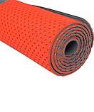 Коврик для фитнеса и йоги FM-202, TPE перфорированный, 173 x 61 x 0,5 см, ярко-красный, фото 2