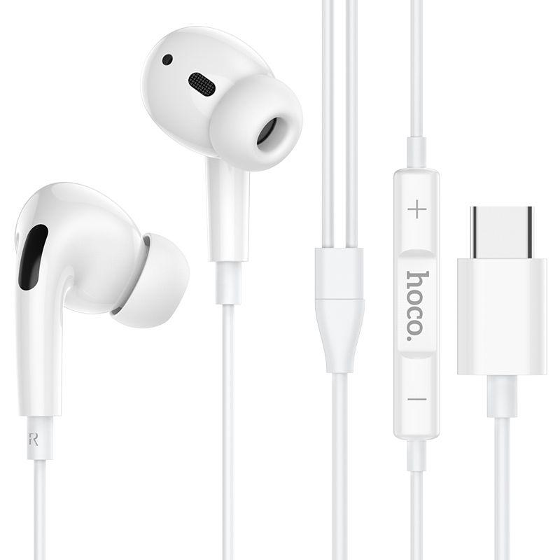 Наушники Hoco M1 EarPods Pro с микрофоном,проводные разьем Type-C цвет: белый - фото 1 - id-p104055402