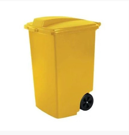 Контейнер для мусора на колёсах 100 л REFUSE BIN, желтый - фото 1 - id-p131225871