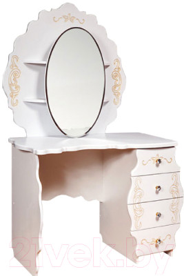 Туалетный столик с зеркалом Мебель-КМК Мелани 1 0434.10-01