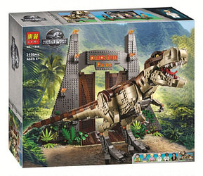 Конструктор Lari 11338 Dinosaur World Ярость Ти-Рекса (аналог Jurassic world 75936) 3156 деталей