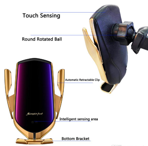 Автомобильный держатель Penguin с функцией беспроводной зарядки Smart Sensor R1 - фото 4 - id-p131296241