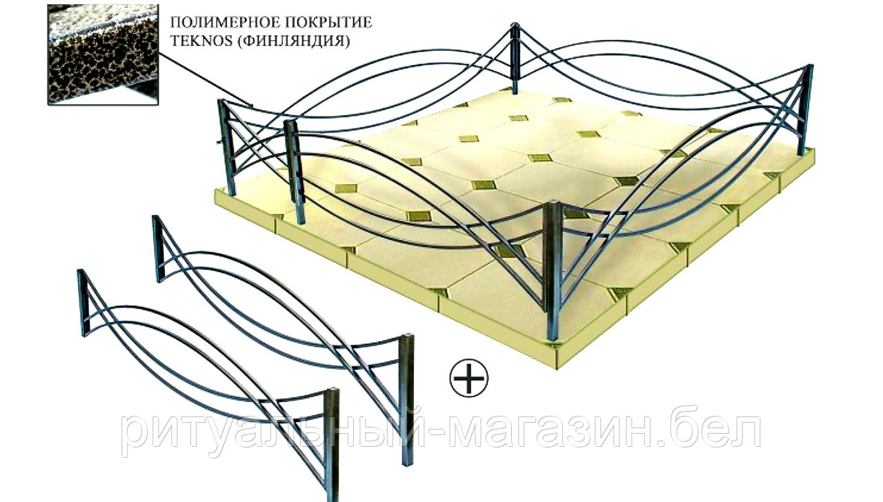 Ограды на кладбище оцинкованные - фото 3 - id-p1327788