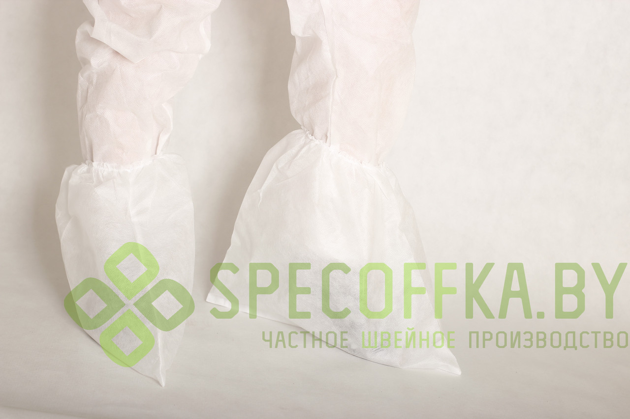 Бахилы высокие на резинках и завязках 38 - 40 см, 60 г/м2