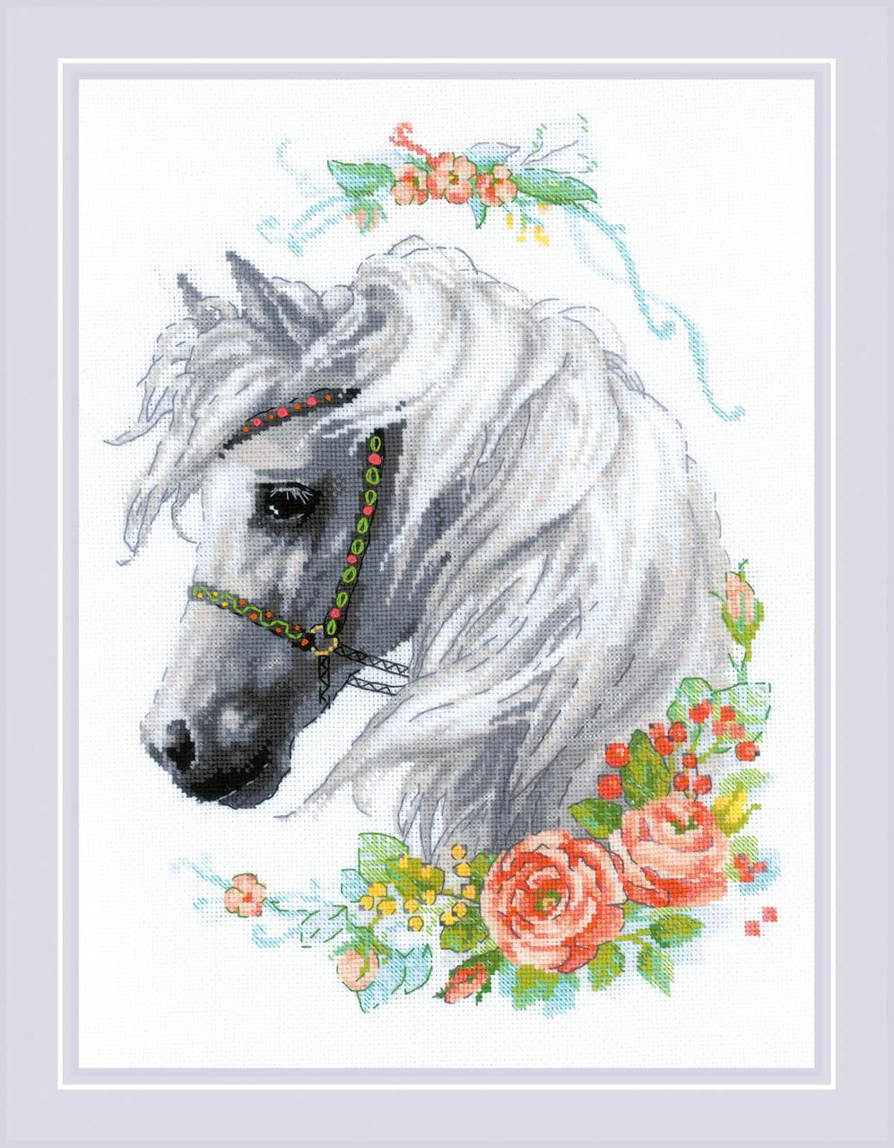 Набор для вышивания крестом «Белогривая лошадка».