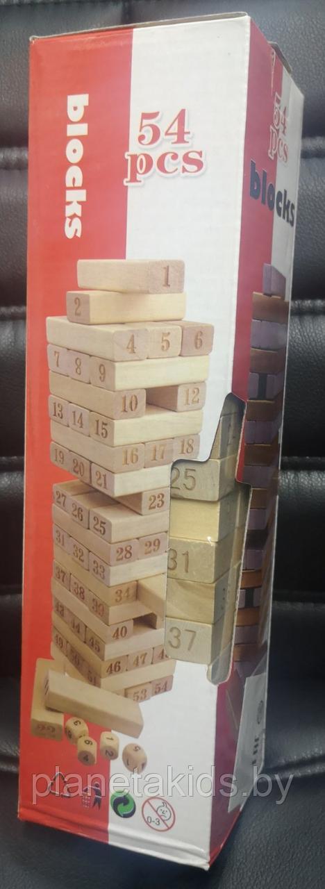 Игра деревянная настольная "Дженга" (Падающая башня) 54 дет. - фото 2 - id-p131313509