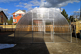 Теплица из поликарбоната ГАРАНТ-Фермер 5 (ширина 5 м, двойная дуга)