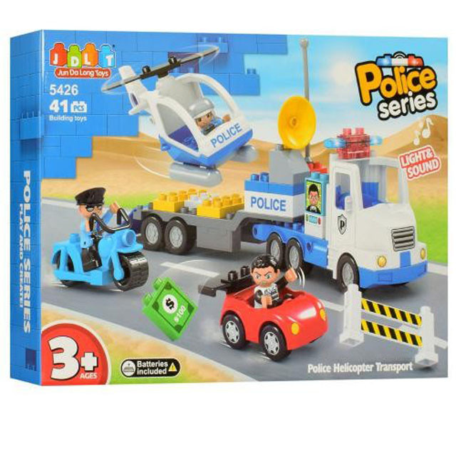 Конструктор JDLT 5426 Вертолётный транспортёр (аналог Lego Duplo) 41 деталь