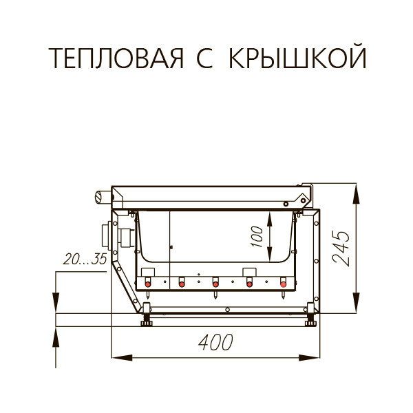 Витрина тепловая Carboma IDO A40 SH 1,0 с крышкой 0430 - фото 2 - id-p131334776