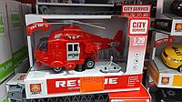 Инерционный Вертолёт Пожарный с корзиной, светозвуковые эффекты, масштаб 1:20