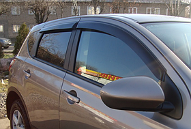 Дефлекторы боковых окон для Nissan Qashqai (2007-2014)