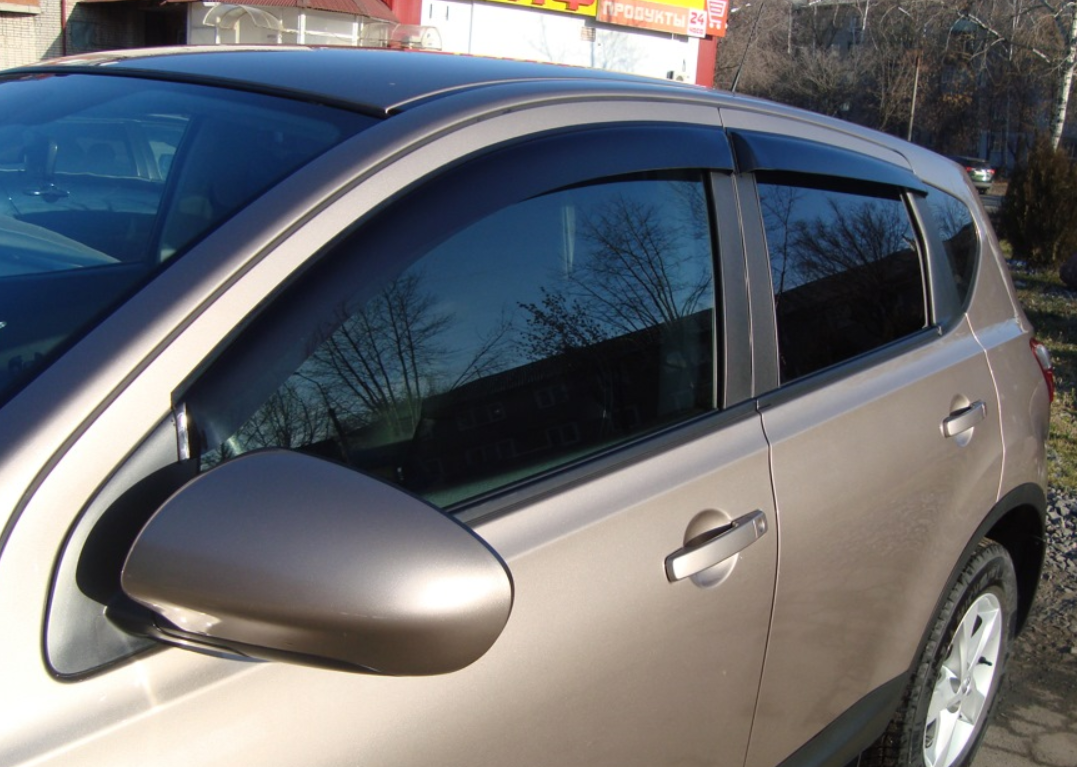 Дефлекторы боковых окон для Nissan Qashqai (2007-2014) - фото 2 - id-p74385907