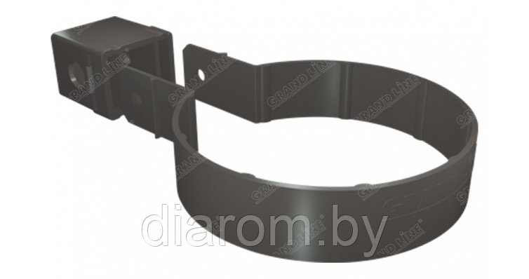 Хомут трубы Kliker ПВХ Grand Line Premium графит (инд. упак.) (RAL 7024)