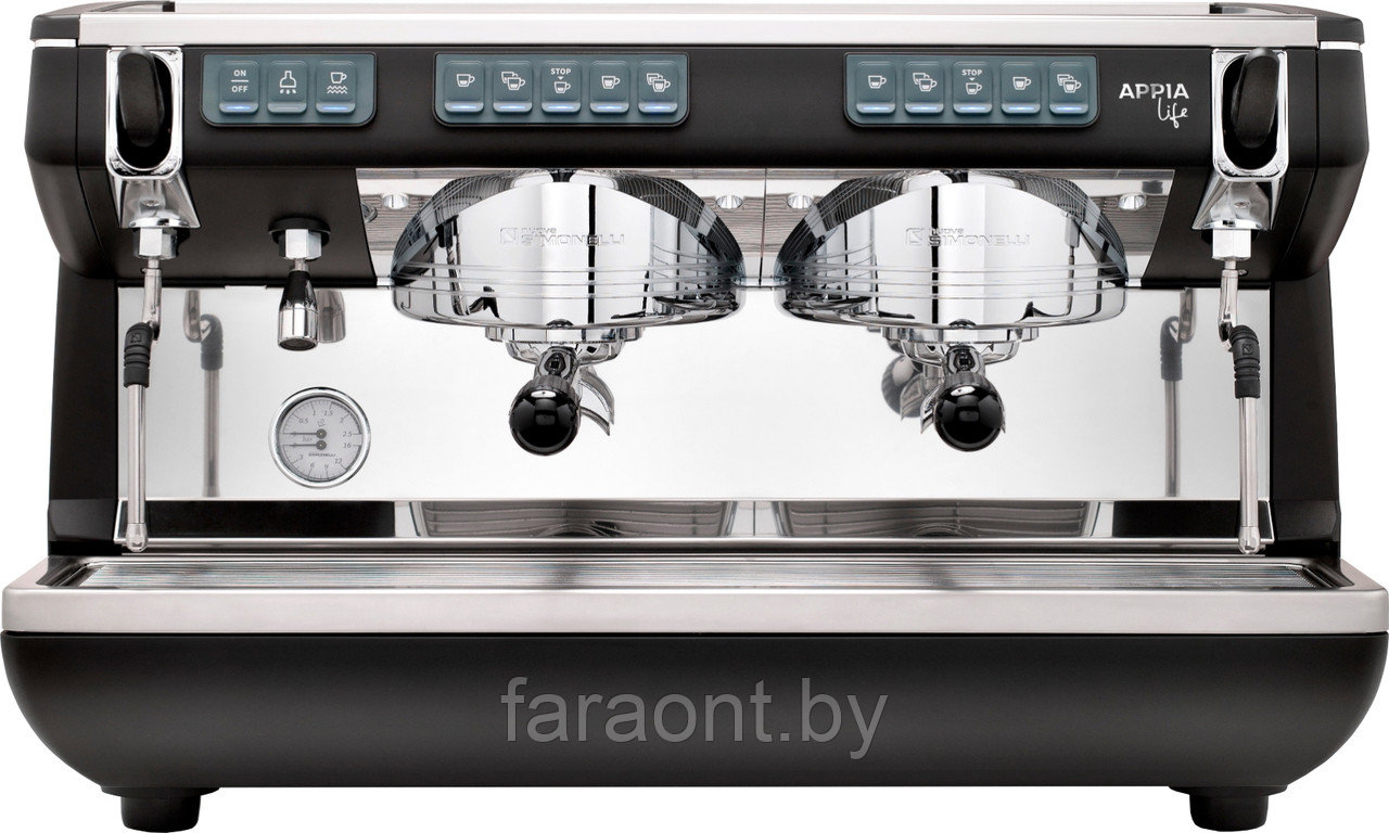 Кофемашина рожковая NUOVA SIMONELLI APPIA LIFE 2GR V 220V высокая группа автомат черная - фото 2 - id-p110453172