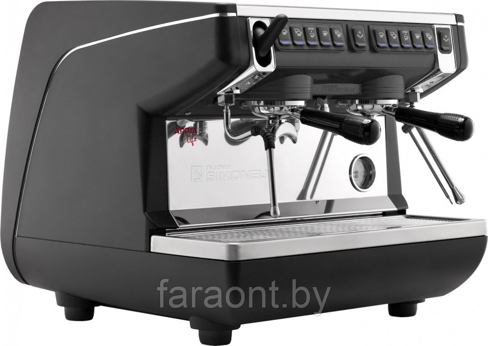 Кофемашина рожковая NUOVA SIMONELLI APPIA LIFE COMPACT 2GR V 220V высокая группа автомат черная - фото 2 - id-p110499427