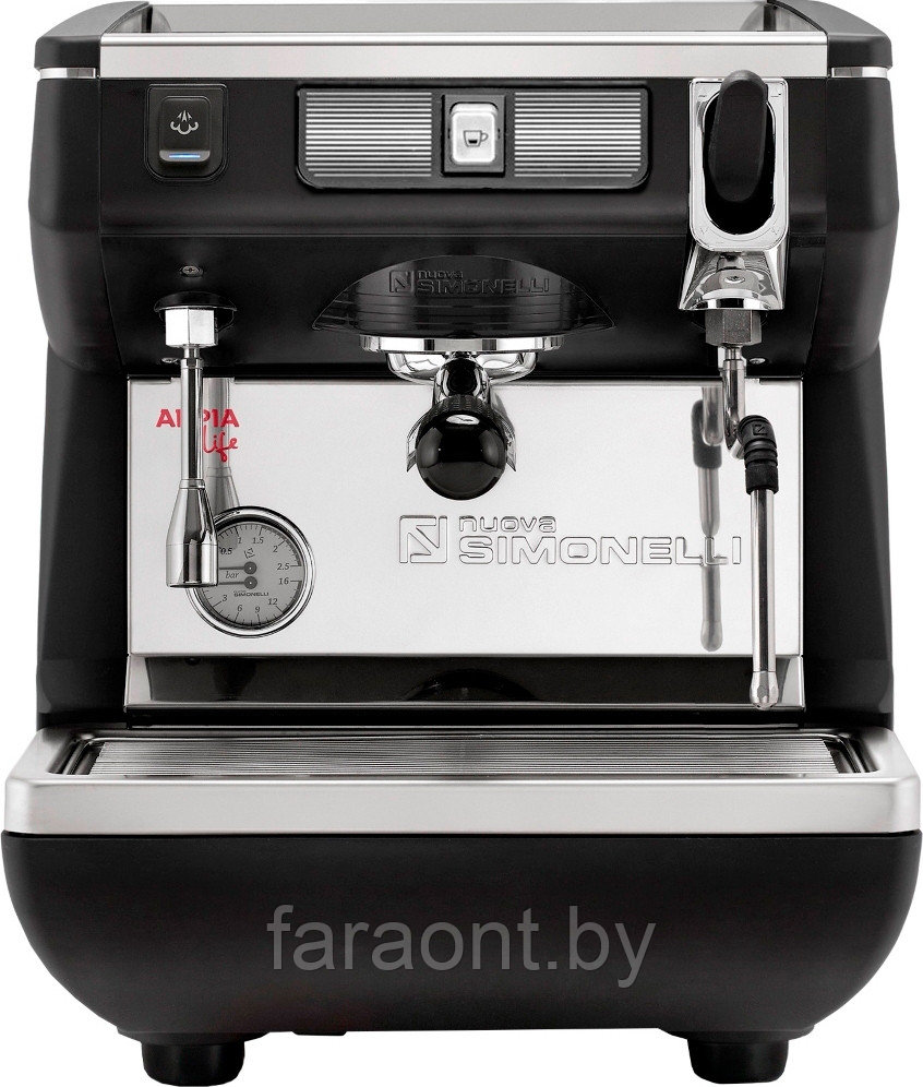 Кофемашина рожковая NUOVA SIMONELLI APPIA LIFE 1GR S 220V высокая группа полуавтомат черная - фото 1 - id-p110320804