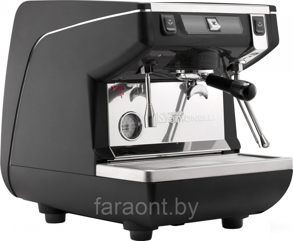 Кофемашина рожковая NUOVA SIMONELLI APPIA LIFE 1GR S 220V высокая группа полуавтомат черная - фото 2 - id-p110320804