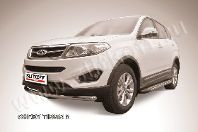 Защита переднего бампера d57 радиусная Chery Tiggo 5