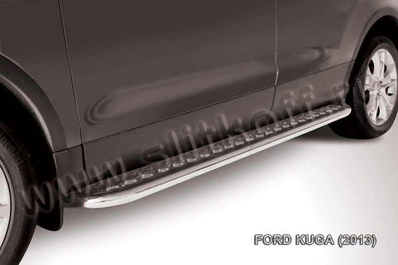 Защита порогов d57 с листом Ford Kuga (2013) - фото 1 - id-p131411392