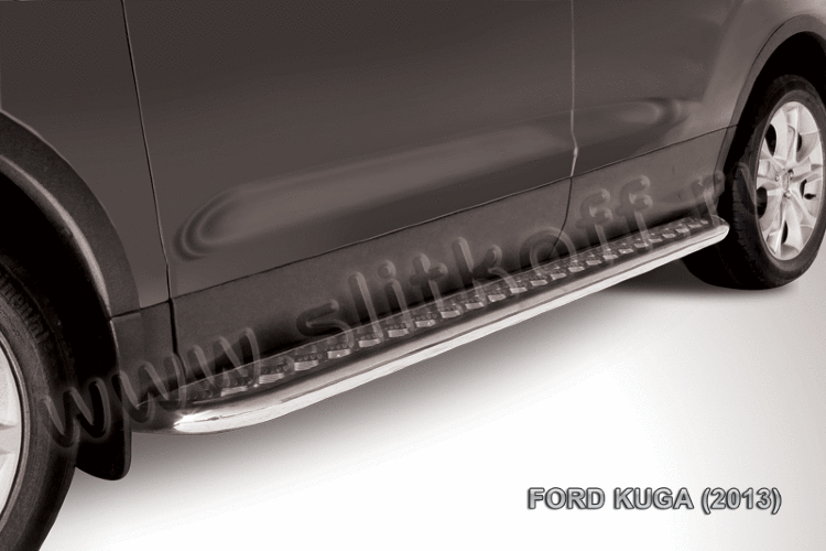 Защита порогов d57 с листом Ford Kuga (2013) - фото 2 - id-p131411392