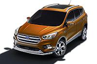 Защита переднего бампера d57+d42 двойная Ford Kuga (2016)