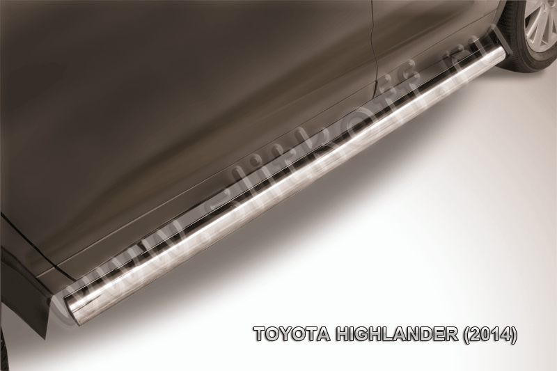 Защита порогов d76 труба Toyota Highlander (2014) - фото 1 - id-p131412435