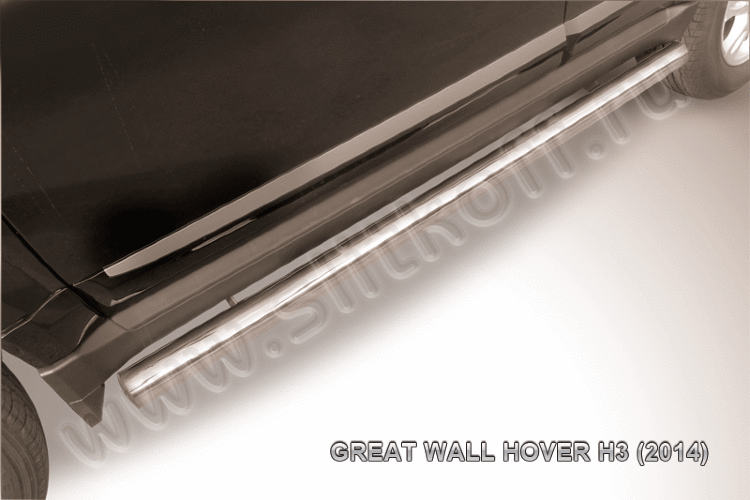 Защита порогов d76 труба Great Wall Hover H3 (2014) - фото 2 - id-p131411454