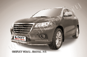 Защита переднего бампера d57+d57 Haval H2