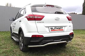 Защита заднего бампера d57 "скоба" Hyundai CRETA 4WD 2016