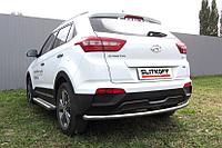 Защита заднего бампера d57 радиусная Hyundai CRETA 4WD 2016