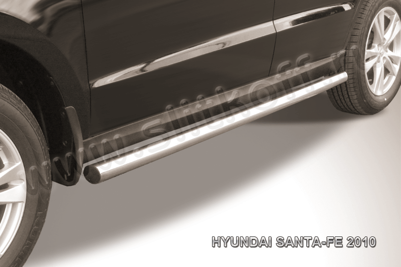 Защита порогов d57 труба Hyundai Santa Fe (2010) - фото 1 - id-p131411567